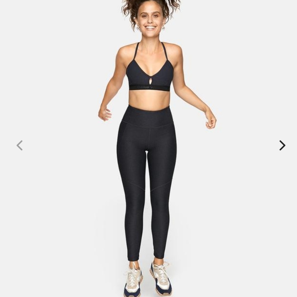 Outdoor Voices Hi-rise 7/8 Charcoal Leggings